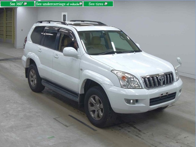 Toyota Prado 4W TX 2003 PEARL WHITE